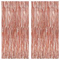 Cortina de franja Katchon Rose Gold Xtra-Large, 100 x 240 cm, pacote com 2