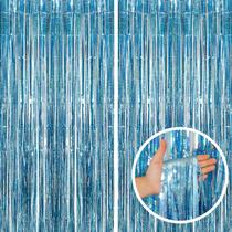 Cortina de franja metálica SINBEE Blue Backdrop 100 cm x 250 cm - 2 unidades
