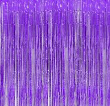 Cortina de fundo Blukey Metallic Tinsel Foil Fringe Purple