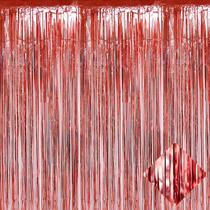 Cortina de fundo com franjas de alumínio, ouro rosa, 1x3m, decoração de festa Cortina de fundo com franjas de alumínio, ouro rosa, 1x3m, decoração de festa
