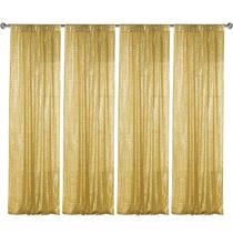 Cortina de fundo de lantejoulas Sugargirl Gold 4 painéis 60x240cm