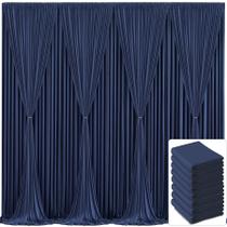 Cortina de fundo Suppromo azul marinho de poliéster 40 pés x 10 pés