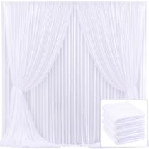 Cortina de fundo Suppromo branca de poliéster 6m x 3m para festa Cortina de fundo Suppromo branca de poliéster 6m x 3m para festa