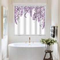Cortina de janela de chuveiro Ruelvth impermeável roxa 76x91cm