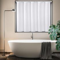 Cortina de janela EMLTHORY Banheiro em tecido branco 90x120cm