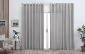 Cortina de Linho Voil Flame Tecido Gaze Alto Padrão Forro Único Ilhós Cromado 2,80x1,70 Sala Quarto Cortina de Linho Voil Flame Tecido Gaze Alto Padrão Forro Único Ilhós Cromado 2,80x1,70 Sala Quarto