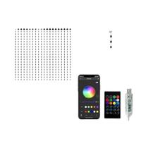 Cortina De Luz LED RGBIC Com Controle Remoto USB E APP Bluetooth Para Decoração De Ambientes
