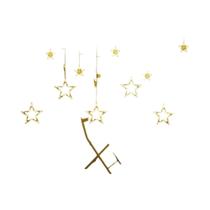 Cortina De Luzes LED De Natal Com 138 Estrelas Em Cascata De 3,5M Para Decoração De Festas De Cortina De Luzes LED De Natal Com 138 Estrelas Em Cascata De 3,5M Para Decoração De Festas De