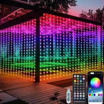 Cortina de Luzes LED Inteligente 3x3m - 300 LEDs, Bluetooth, App, Timer e Sincronização Musical Cortina de Luzes LED Inteligente 3x3m - 300 LEDs, Bluetooth, App, Timer e Sincronização Musical