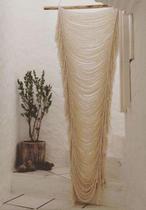 Cortina de macramê: fibra, divisória de quarto Boho, 31x75cm, fio de algodão Cortina de macramê: fibra, divisória de quarto Boho, 31x75cm, fio de algodão