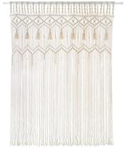 Cortina de macramê Mkono Large Boho para pendurar na parede de algodão