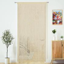 Cortina de miçangas YaoYue 100x280 cm Decoração de porta com corda de champanhe