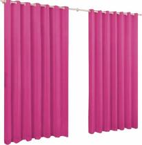 Cortina de Microfibra 2,00x1,70 Pink Ilhós Cromado Quadrado.
