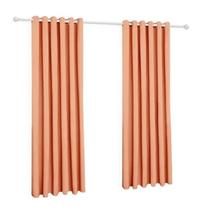 Cortina De Microfibra 2,00X1,70 Salmão Ilhós Cromado Cortina De Microfibra 2,00X1,70 Salmão Ilhós Cromado