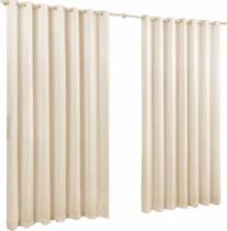 Cortina de Microfibra 3,00x2,80 Palha Ilhós Cromado Quadrado. Cortina de Microfibra 3,00x2,80 Palha Ilhós Cromado Quadrado.