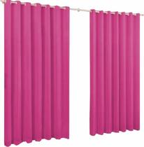 Cortina de Microfibra 4,00x2,50 Pink Ilhós Cromado Quadrado. Cortina de Microfibra 4,00x2,50 Pink Ilhós Cromado Quadrado.