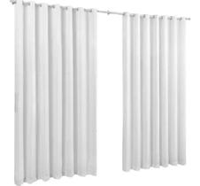 Cortina de Microfibra 4,00x2,80 Branco Ilhós Cromado Quadrado. Cortina de Microfibra 4,00x2,80 Branco Ilhós Cromado Quadrado.