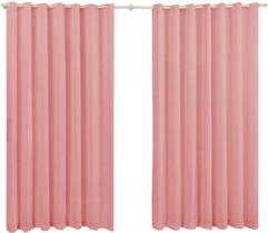 Cortina de Microfibra 5,00x2,80 Salmão Ilhós Cromado Quadrado.