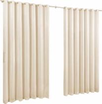 Cortina de Microfibra 6,00x2,80 Palha Ilhós Cromado Quadrado. Cortina de Microfibra 6,00x2,80 Palha Ilhós Cromado Quadrado.