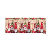 Cortina De Natal Com Bolso Para Varão, Sanefa Decorativa Para Janela De Natal Para Sala De Estar,