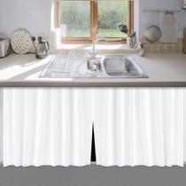 Cortina De Pia Branco PVC Branco 138x80cm