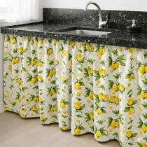 Cortina de Pia Cozinha Estampada Tecido Oxford -1,40x0,80 Decoração Cozinha