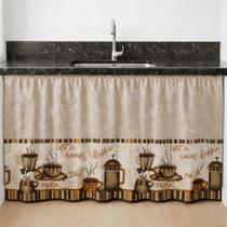 Cortina de Pia Cozinha Estampada Tecido Oxford -1,40x0,80 Decoração Cozinha