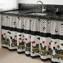 Cortina de Pia Cozinha Estampada Tecido Oxford -1,40x0,80 Decoração Cozinha Cortina de Pia Cozinha Estampada Tecido Oxford -1,40x0,80 Decoração Cozinha