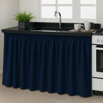 Cortina de Pia Elegante para Cozinha Balcão Tanque 2.80 Metros por 90 cm de Altura