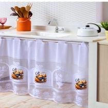 Cortina De Pia Em Renda Estampada 1,60 M X 0,80 M