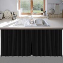 Cortina De Pia Preto Pvc - Preto