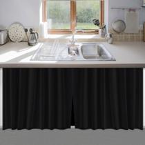 Cortina de Pia PVC 138x80cm Preta