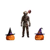 Cortina De Porta 2D Com Estampa De Palhaço De Terror De Halloween E Manchas De Sangue, Decoração De Cortina De Porta 2D Com Estampa De Palhaço De Terror De Halloween E Manchas De Sangue, Decoração De