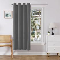 Cortina de porta Blackout Joydeco, 183 cm de comprimento, privacidade, cinza claro