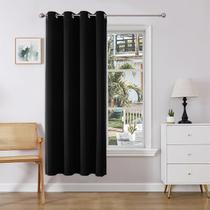 Cortina de porta Blackout Joydeco, 183 cm de comprimento, privacidade, preta
