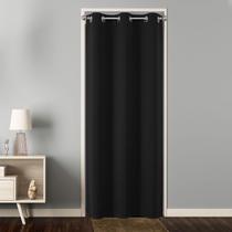 Cortina de porta Blackout Joydeco 198cm Privacy 1 painel preta