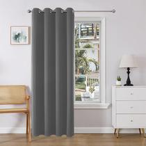 Cortina de porta Blackout Joydeco, 229 cm de comprimento, privacidade, cinza claro
