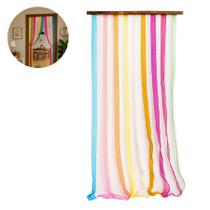 CORTINA DE PORTA COLORIDA DE PLÁSTICO ARCO ÍRIS 80x1,98CM