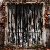 Cortina de porta de Halloween Sfcddtlg 216x150 cm preta 2 unidades