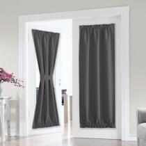 Cortina de porta francesa PONY DANCE Grey Privacy Blackout 65x203cm Cortina de porta francesa PONY DANCE Grey Privacy Blackout 65x203cm
