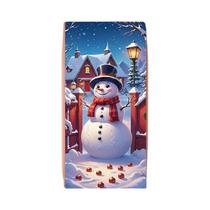 Cortina De Porta Temática De Boneco De Neve Para O Natal, Cenário De Festa, Atmosfera Aconchegante E