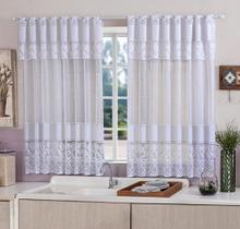 Cortina De Renda Branca Para Cozinha de Tulipas