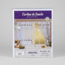 Cortina de Renda Com Bandô Janela Copa Rendhac 1,20m X 2,50m