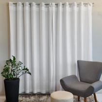 Cortina de Renda com Forro Clássica Olímpia Interlar 350x220cm Branca