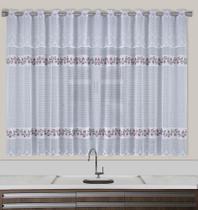 Cortina de Renda - Copa e Cozinha - Botticelli - Florzinha - 2,00m x 1,20m - P/ Varão - Cortilester