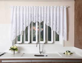 Cortina de Renda Cozinha Cascata Premium 3,00x1,00m Interlar