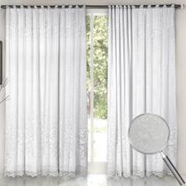 Cortina de Renda Donna Inter 350x220 cm Roseiral com Forro Branco