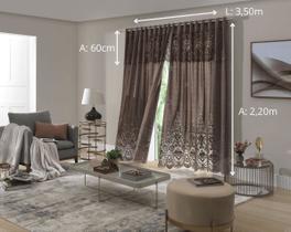 Cortina de Renda Ganache Irlanda - 350cm ( largura ) x 220cm ( altura )+ 60cm ( altura bandô )