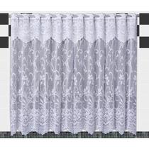 Cortina de Renda Karla Fácil Encaixe Copa Cozinha Cortilester 2,00m X 1,20m Branco Cortina de Renda Karla Fácil Encaixe Copa Cozinha Cortilester 2,00m X 1,20m Branco