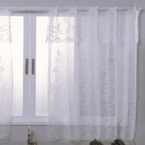 Cortina de Renda para Cozinha Folhagem com Bandô 2,50mx1,20m Cortina de Renda para Cozinha Folhagem com Bandô 2,50mx1,20m